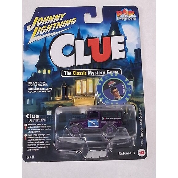 Johnny Lightning Pop Culture Clue 1/64 Car w/ Token 4 Ford, Chevy, Hudson Toyota - Picture 4 of 11
